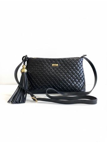 Bolsa Von Hits Crossbody Couro Tresse Preta